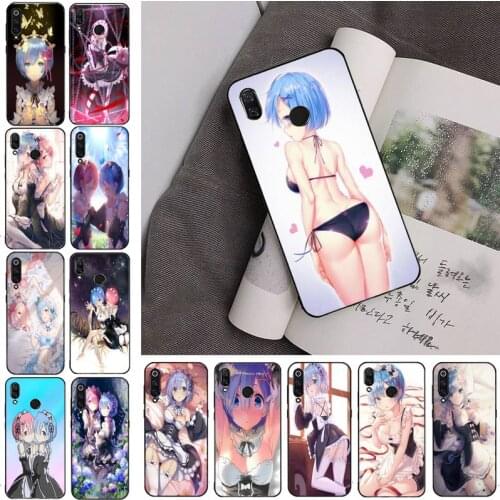 ReZERO Ram Rem Phone Case For Redmi note 8Pro 8T 9 Redmi note 6pro 7 7A 6 6A 8 5plus note 9 pro case