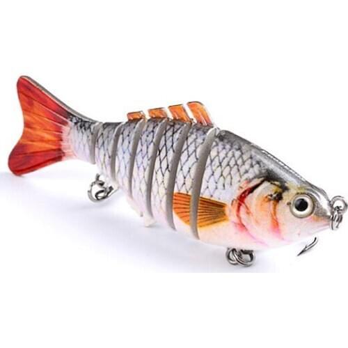 1PCS Fishing Lure Multi-section Wobblers Pike Hard Bait100mm15.5g Artificial Minnow Crankbait Trolling Perch Carp Fishing tackle