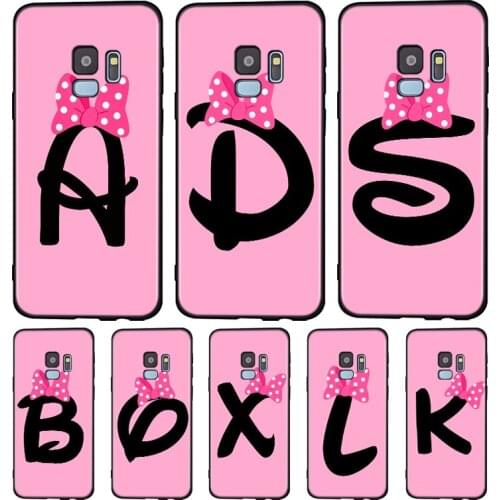 Cute Bow-Knot Letter Silicone Case For Samsung Galaxy A9 A8 A7 A6 A6S A8S Plus A5 A3 Star 2018 2017 2016 Phone Case