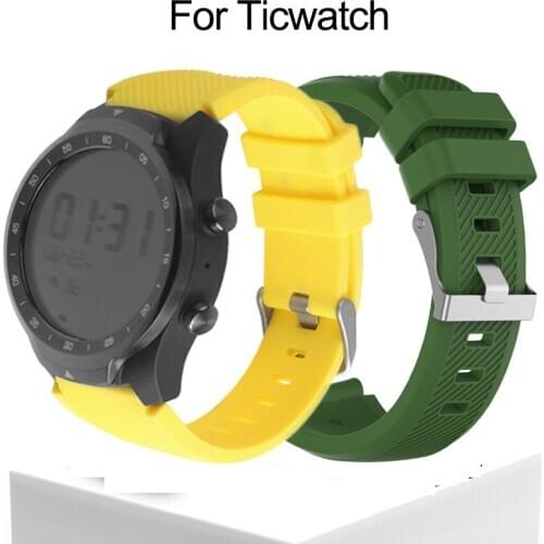 Watch Strap For Ticwatch Pro S2 E2 Samsung Gear S3 Huawei GT Honor watch Magic band 22mm Sillicone Sport Bracelet Belt man women