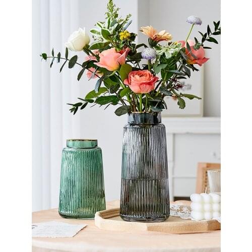 Nordic Glass Vase Table Decor Glass Vases for Flower Arrangements Transparent Flower Vase Living Room Decor Vase Home Decoration