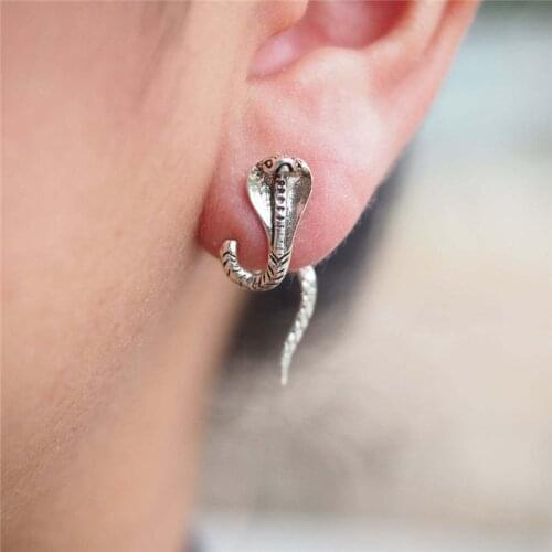 Vintage Snake Earrings For Women Cute Animal Stud Earrings Gothic Ear Ring Piercing Female Jewelry Brincos Oorbellen
