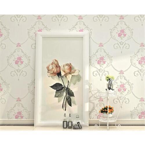 Beibehang Thick 3D deep embossed warm European 3D wallpaper living room bedroom wedding room wallpaper TV background wall mural