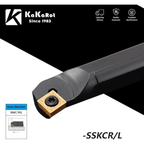 KaKarot External Turning Tool Holder S12M-SSKCR09 S20R-SSKCR09 S25S-SSKCL09 Carbide InsertsSCMT09 Lathe Cutting Tool