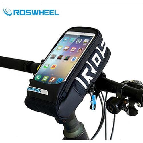 Roswheel Waterproof Touchscreen Bicycle Bag Handlebar Frame Front Tube Bike Bag mtb Road Cycling Bag Use For 5.7 Cell Phone