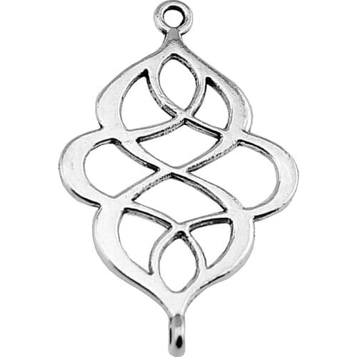 WYSIWYG 20pcs 28x18mm Pendant Connector Connector Charm Pendants For Diiy Jewelry Making Antique Silver Color Connector Pendants