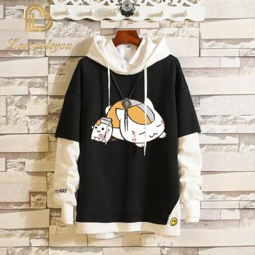 Janpanese Anime Natsume Yuujinchou Fake Hoodie Women Cartoon Clothing Sweatshirt Funny Unisex Polyester Hooded Oversized
