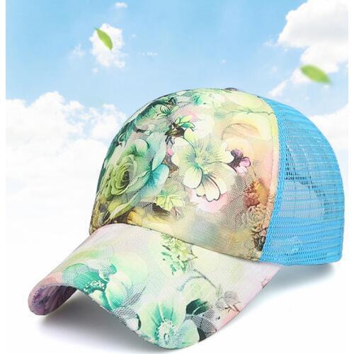 Female floral Running hat for women Quick Dry Breathable spring and summer Sports cap girls sun snapback hats leisure