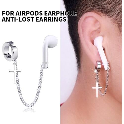 1 Pcs Stainless Steel Anti-Lost Earphone Accessories Unisex Earrings For Airpods Pro 1/2 For Airpods Case Earring