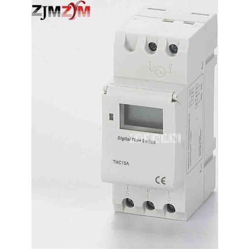 100pcs New High-quality THC-15A Microcomputer Control Switch Time Programmable Timer Time Switch Time Relay THC15A 220V/50-60Hz