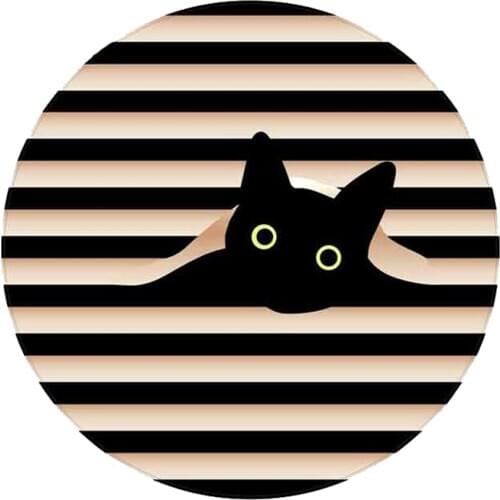 13cm x 13cm for Black Cat In Window Automotive Car Refrigerator Locker Personality Car Stickers Waterproof Decal