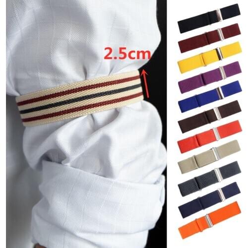2.5cm Elasticated Unisex Armbands Sleeve Garter Adjustable Gift Shirt Sleeve Holder Cufflink Business Wedding Groom Accessories