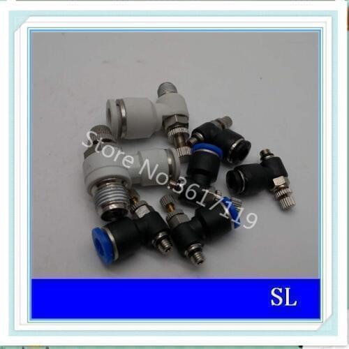 2pcs/lot SL6-03 Pneumatic quick connector throttle valve