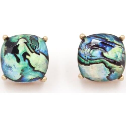 2021 Summer New Abalone Print Dot Stud Earrings For Girl Trend Fashion Candy Color Stud Earrings