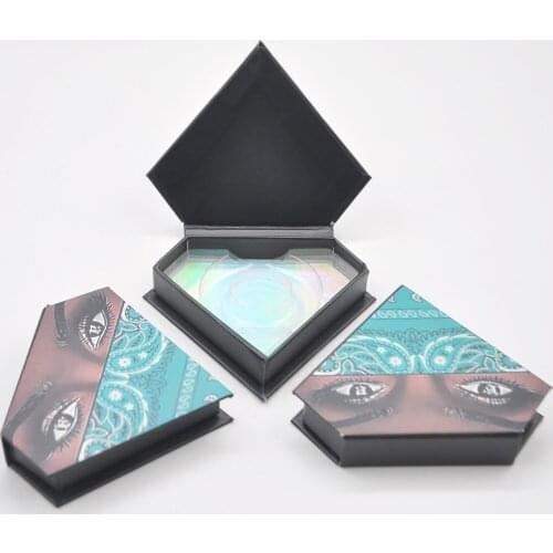 50pcs/pack Wholesale Eyelashes Package Eyelash Packaging Box Lash Boxes custom logo Faux Cils False Mink Lashes Case Bulk Vendor