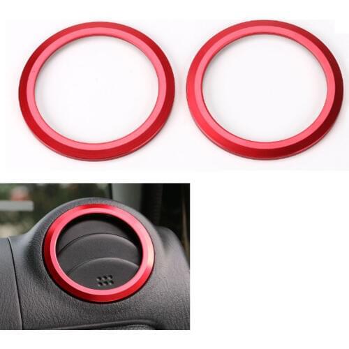 Auto Air Conditioning Vent Cover Trim Interior Chrome Car Styling Sticker A/C Ring Decor Car-Covers For Suzuki Jimny 2007-2015