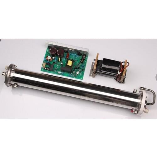 CH-PC-80G Enamel Ozone Generator Tube Adjustable 80g/h Double Water Cooling for internal and external electrodes H