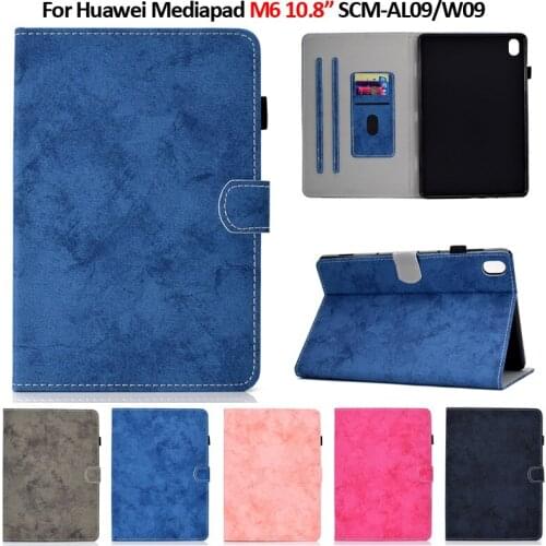 For Huawei Mediapad M6 Case 10.8 inch Luxury Wallet Card Slots Protective Tablet Shell For Funda Huawei Mediapad M6 10.8 Case