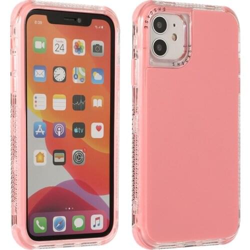 IPhone 12 mini 11 Pro max x xr xsmax 6 8 7 Plus SE Crystal Transprent Front&Back 360 Phone Case Colorful TPU+PC Shockproof Armor