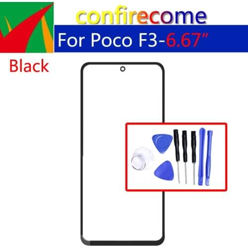 For Xiaomi Poco F3 Touch Screen Panel Front Outer Glass Lens LCD Glass Replacement