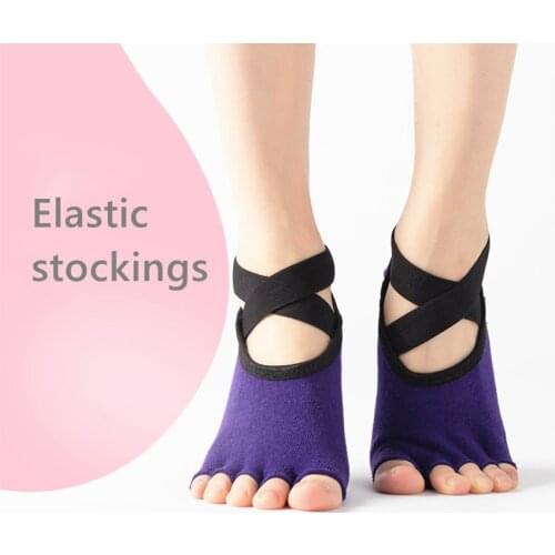 Breathable Yoga Socks Summer Cycling Socks Anti Slip Seamless for Women and Non Slip Toeless Half Toe Socks for Ballet Dance