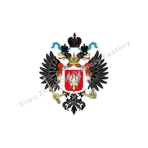 Poland Royal Standard Tsar Poland 1915 Flag 150X90cm (3x5FT) 120g 100D High Quality Banner Free Shipping