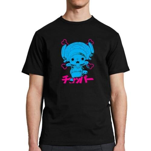 Kawaii Boys and Girls Casual Anime One Piece Tony Chopper Streetshirt Breathable Tops Loose Soft Daily Men T-Shirt
