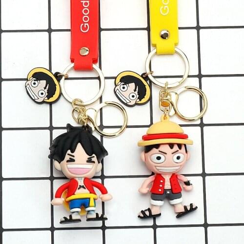 Classic Anime Cartoon One Piece Luffy Keychain Mens And Womens Popular Pendant Small Jewelry Exquisite Cute Small Gift