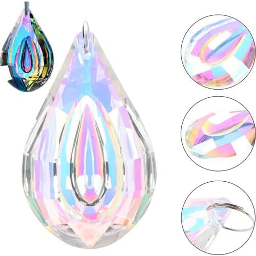 38/63/76mm Colorful Suncatcher Art Glass Drops Chandelier Pendant Light Lamp Part Hanging Prisms Crystal DIY Pendant Parts