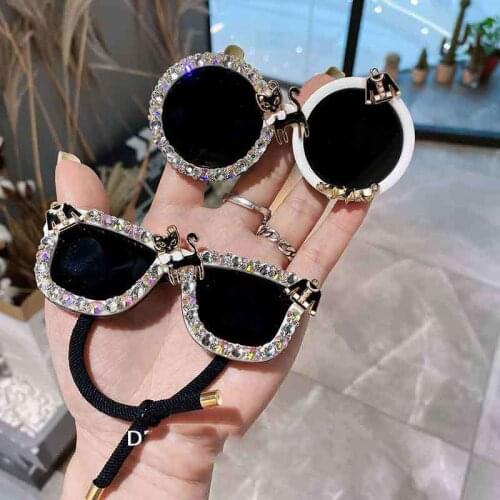 2021 Summer Hot Sale Glasses Styling Scrunchies Women Girls Elastic Hair Bands Accessories Tie Hair Ring Rope Holder Headdress