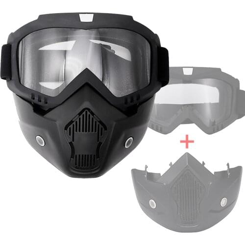Outdoor Airsoft Mask Full Face Safety Mask Helmet Detachable Goggles Paintball Hunting Shooting Cycling Protective Tactical Mask