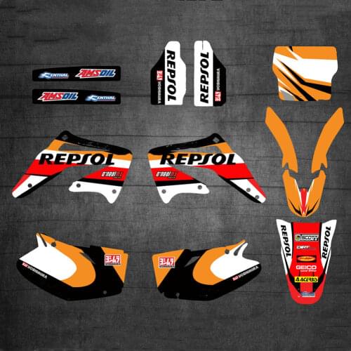 Free Custom Numbers Names Motorcycle STICKERS Graphics Decals For Honda CRF450R CRF450 2002 2003 2004 For Honda 450 CRF 450R