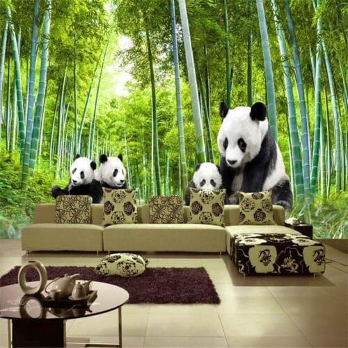 Wallpapers Youman custom 3d stereoscopic minimalist modern wallpaper background wall mural bamboo panda landscape wallpaper