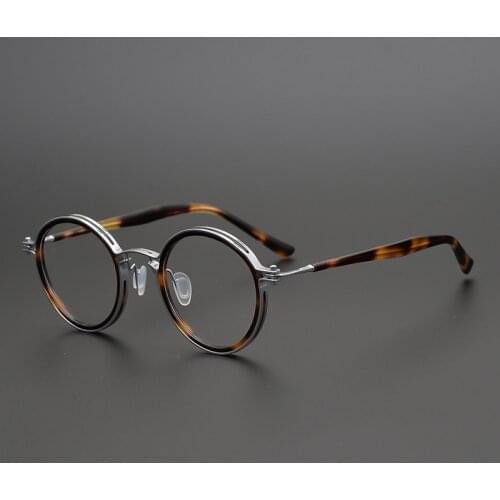 Japan Glasses Titanium Frame Vintage Round Eyeglasses for Men Women Retro Eye Glasses Frame Optical Myopia Prescription Eyewear