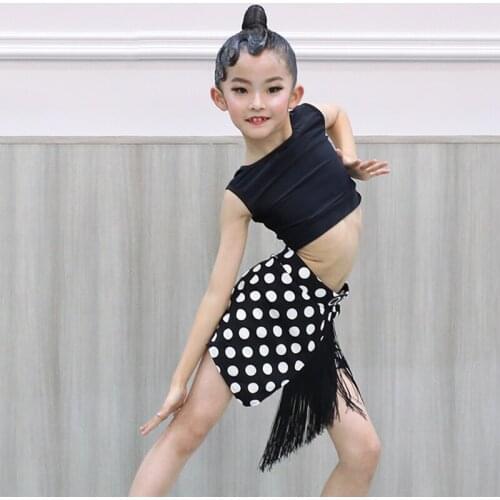 Latin Practice Wear For Girls Summer Clothes Fringe Skirt Stage Costume Sleeveless Tap Dance Wear Samba Dancing Outfit DL7690