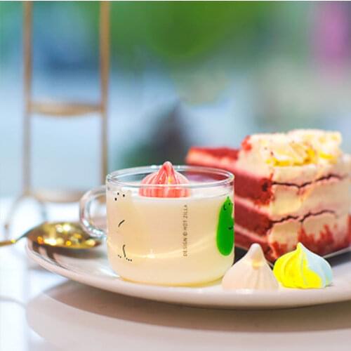 RUIDA Handmade Creative Shiba Inu Cup Lemon Mug Cat Cup Milk Mug Breakfast Cups Cocktail Diamond Glass Mug Personality Drinkware