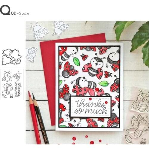 Bee Flowers Metal Cutting Dies Scrapbooking Stamps and Dies DIY Card Make Mould Model Craft Decoration New 2021 Wholesale