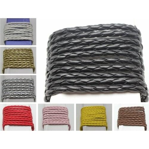 16.4 Feet BOLO Braided Leatheroid String Jewelry Making Cord 4mm Color Choice