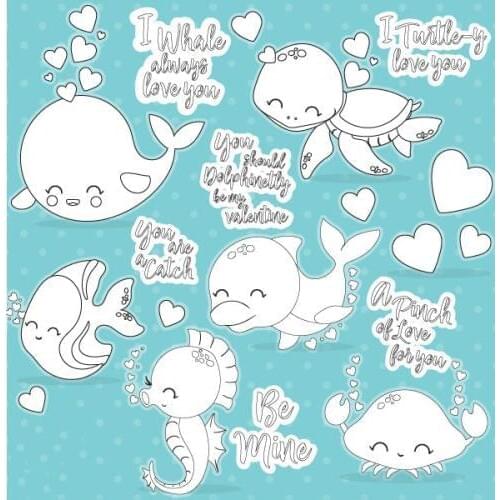 I whale always love you Transparent clear stamp for DIY Scrapbooking/Card Making/Kids Christmas Fun Decoration Supplies