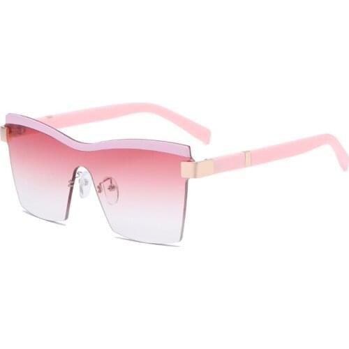 Square Retro Sunglasses Women Luxury Glasses Women/Men Oversized Sunglasses Women Rimless Oculos De Sol Feminino 2021