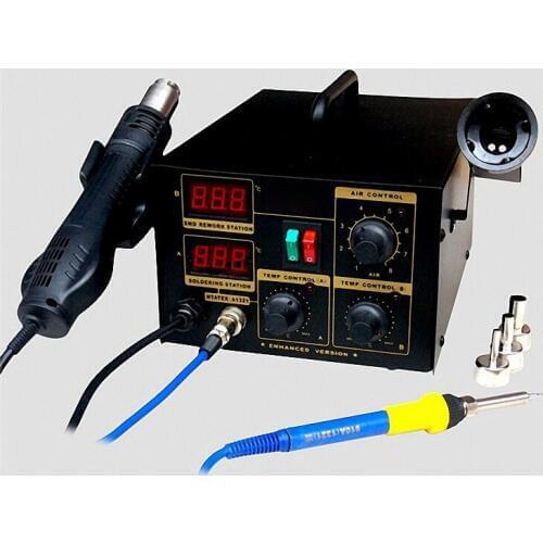 Hot Air Gun Desoldering Station Digital Display 2 In 1 Air Gun Dual Purpose Soldering Station DKT-925D
