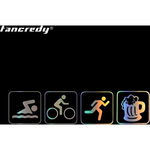 Tancredy Car Stickers And Decals For Car Triathlon Beer Bumper Stickers On Car Styling Door Body Window Vinyl Wall Stickers