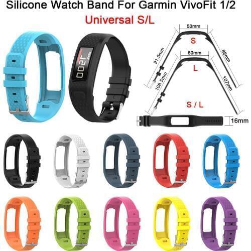 Comfortable Silicone Replacement Watch Band Wrist Strap for Garmin VivoFit 1 Generation Universal S/L Smart Watch Bands