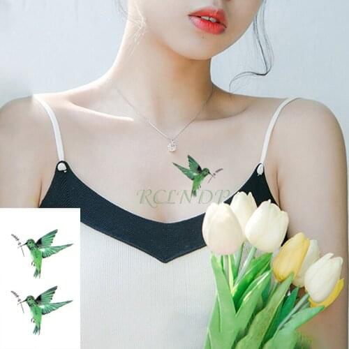 Waterproof Temporary Tattoo Sticker Animal bird flower Tatto Flash Tatoo Hand Wrist Foot Arm Neck Fake Tattoos For Men Women kid