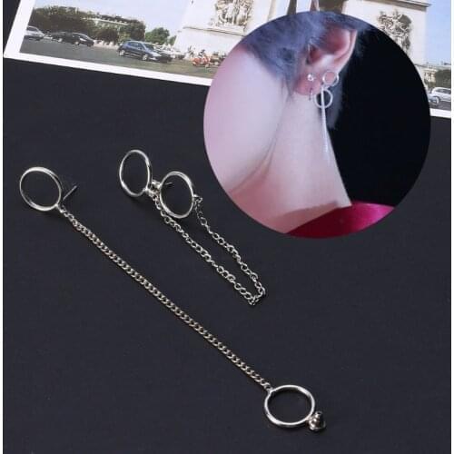 1 Pair KPOP Bangtan DNA V Kim Tae Hyung Long Tassel Earring Korean Jewelry