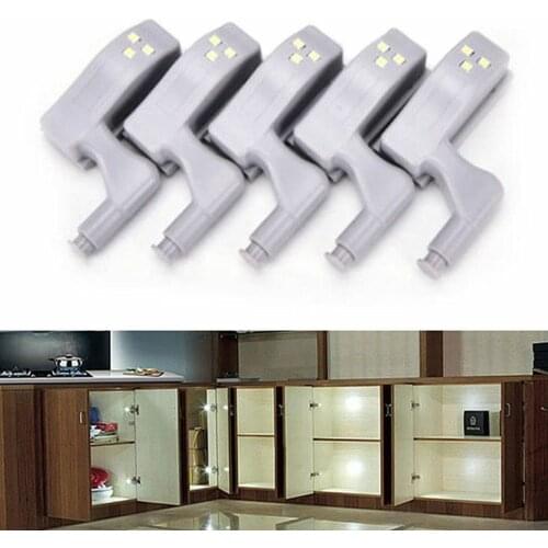 2/5/6/10PCS LED Cabinet Light Touch Sensor Cupboard Inner Hinge Lamp Wardrobe Closet Night Light Home Kitchen