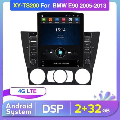 Car Android multimedia player For BMW E90 E91 E92 E93 3 Series gps navigation stereo support bluetooth wifi swc 2G RAM 32G ROM