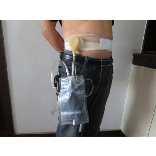 Free shipping Lumbar side of bladder urine bag for elder men or women rubber urine collector with1 bag