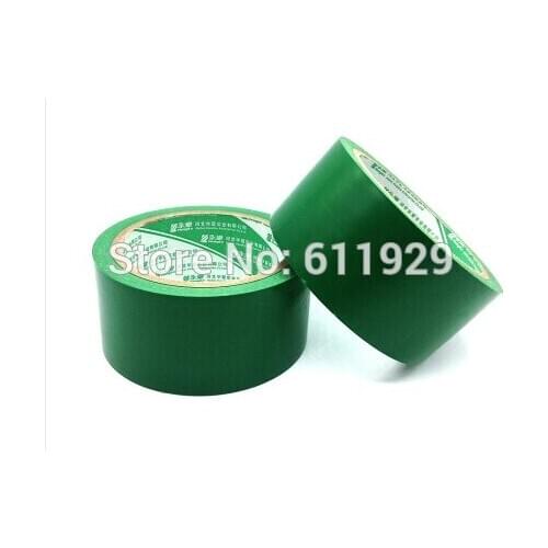 Free shipping green warning tape/adhesive tape 4.8 cm width, 20 yards a lot/carton sealing tape/packing ribbon/PVC floor tape
