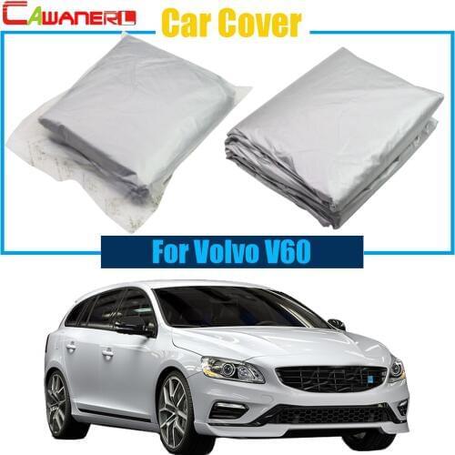 Cawanerl Full Car Cover Anti UV Sun Shield Snow Rain Resistant Protector Cover For Volvo V60